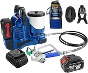 500W High Pressure Paint Sprayer, Cordless Airless Spraying Machine with 21V Lithium Battery, 1.1L/Min, 6-Speed Adjustable, 1.2L Hopper, 15MPa Max Pressure