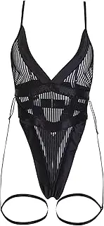 [Generic] Women Lingerie Ultra Thin Sexy Fashion Mesh See Through Strap Sexy Lingerie Jumpsuit Sexy Lingerie Plus Size Women 3X