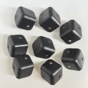 8pcs Black Metal Flat Corners For Case, Speaker Cabinet, Car Home Furniture & DJ