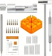 [XMANX] 39Pcs/set Watch Link Removal Tool, Watch Band Tool Kit,Repair Kit for Watch Bracelet Adjustment and Replacement,With User Manual