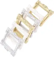 Luxshiny 6Pcs Mini Vintage Photo Frame Decorative Miniature Resin Picture Frames DIY Crafts for Phone Case and Mini House Decor Retro Style Accents