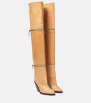 [Isabel Marant] Isabel Marant Lelodie leather over the knee boots UK 5 beige