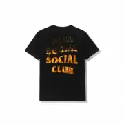 DS Anti Social Social Club ASSC Flame A Fire Inside Black Tee in hand bape cpfm