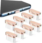 HOMOBABE 8Pcs USB C Dust Plugs Protectors for Type C Ports Compact Design Prevent Dirt and Lint Compatible with Type C Devices Easy Installation Dust Covers