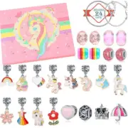 Mini-Unicorns Christmas Charm DIY Bracelet Advent Calendar Jewelry Kit Set