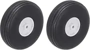 sourcing map RC Airplane Wheels 2.52"x 0.91"x 0.12" OD RC Airplane,Aircraft PU Sponge Wheels,Tire Tail Wheel RC Aircraft Foam Wheel Replacement for DIY RC Model Plane Aircraft Pack of 2