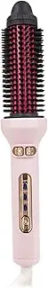 2-in-1 Hair Straightening Curling Iron Automatic Curling Iron Three- Temperature Hair S ling Brush Pink US Plug