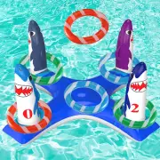 Inflatable Pool Ring Toss Games Toys, Floating Shark Flamingo Swimming Pool Ring
