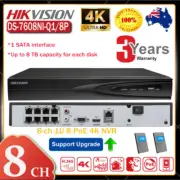 Hikvision Original 4K 8CH 8POE NVR DS-7608NI-Q1/8P Network Video Recorder w/ HDD
