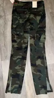 Alice Olivia Camo Print Slim Fit Army Cotton Cargo Pants Jeans Size 2 $300