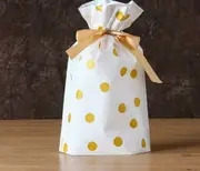 Candy Drawstring Bag 10pcs Clear Soft Cello Bags Pouch Lollipop Thin Cellophane No-flap Christmas Candy bag