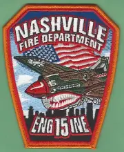 NASHVILLE TENNESSEE ENGINE COMPANY 15 FIRE PATCH FLYING TIGERS