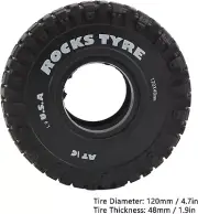120mm 1.9" Rubber Rock Tyre Wheel Tire for 1:10 RC Crawler Car Axial SCX10 Gen8