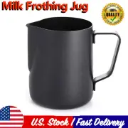 350ml Milk Jug Espresso Frothing Pitcher Stainless Steel Frothing Jug Black