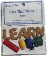 LEARN Craft Set Vintage Dress It Up More Than Words 7 Piece Education Themed