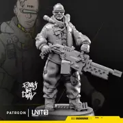 Lazy Guy Yakuza Cyberpunk Unit9 Miniature 32mm 3D Resin Printed Sci-Fi Tabletop