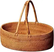 Picnic Basket Portable Retro Picnic Basket Rattan Picnic Hamper Storage Basket Picnic Baskets for 2 Person Hamper Storage for Camping and Outdoor Party
