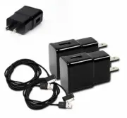 2X 2A POWER ADAPTER+10FT 30PIN USB CABLE CHARGER BLACK IPHONE 4S IPAD IPOD TOUCH