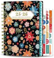 Ymumuda 2025-2026 Planner, 12-Month Daily Weekly Monthly Planner from JUL.2025 to JUN.2026, 8.4" X 6", Spiral Notebook with Stickers, Elastic Closure, Inner Pocket for Office School Supplies