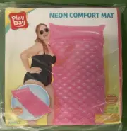 Pool/beach Bubble mat/float Play Day XL Pink Neon comfort 5ft 9” Long Adult
