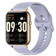 Bluetooth Smart Watch 2.1" LCD BT 5.0 Blood Pressure Heart Rate - Black Metal