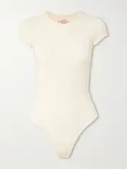 [Commando] Commando - Butter Luxe Stretch-micro Modal Bodysuit - Ivory - large large Ivory