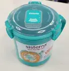 New Sistema Microwave Soup Mug 22.1oz 2.8 Cup Medium BPA Free Microwaveable Teal