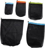 Sosoport Mesh Stuff Sack Set for Camping Hiking Large Storage Bag Drawstring for Sleeping Bag Compression Sack for Outdoor Sports