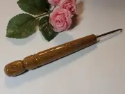 CHECHEN WOOD handmade 3.75 mm/ E crochet hook, ERGONOMIC made in Colorado, USA