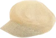 [BESTYASH] Fashionable Women's Octagonal Visor Cap Lightweight Breathable Sun-Resistant for Summer Khaki