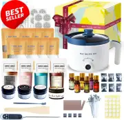 Complete DIY Candle Making Kit for Beginners with Electric Wax Melter Pot