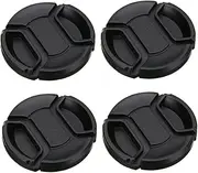 SECFOU 4pcs Camera Lens Cover Center Pinch Lens Protector 55mm Diameter Camera Accessories Cover
