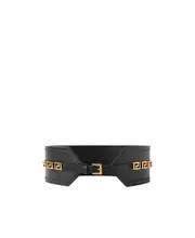 Versace Greca Goddess Buckle Fastened Belt 70 Black