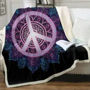 Mandala Peace Throw Blanket