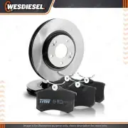 Front TRW Disc Rotors Brake Pads fits Ford Courier PD 2.5L 2.6L OD 256mm Akebono (for: Ford)