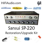 Sansui SP-220 amplifier rebuild restoration Capacitor Kit fix repair instruction