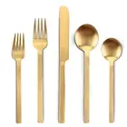 Gold Silverware Set, 40-Piece Flatware Cutlery Set Service for 8, Stainless S...