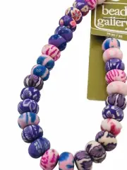 Colorful Polymer Clay Flat Rondelle Beads
