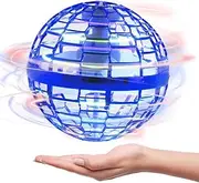 Flying Ball Toys. 2021 Upgraded Nebula Orb Toy RGB Light Mini Hand Spinner Drones Cool UFO Drone Space Boomerang Magic Gifts Indoor Outdoor for Kids Boys Girls Floating Rotating Hover Soaring Orb Blue