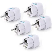 5X EU Plug Adapter DE To EU Plug Adapter 10A 250V Universal Travel Adapter EU Socket