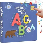 LEARNING BUGS Interactive Letter Song Book for 1 Year olds – 26 Alphabet Songs, Nursery Rhyme Tunes, ABC Recital for 2 Year olds, Sturdy Pages – Perfect Toy and Gift for Toddlers Ages 1-3