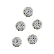 5 PACK LIQUID FILLED PRESSURE GAUGE 0-5000 PSI, 1.5" FACE, 1/8" NPT BACK MOUNT5