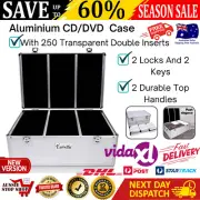 500 Discs CD DVD Storage Case Aluminium Disc Organizer Durable & Lightweight NEW