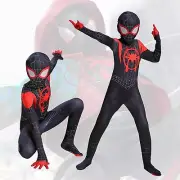 Spider-Man Halloween Costume Boys Into the Spider-Verse With Jumpsuit Hood