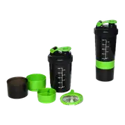 2x Protein Gym Shaker Premium 3 in 1 Smart Style Blender Mixer Cup Bottle Spider