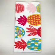 Sun Squad Standard Beach And Pool Towel 100% Cotton 32 in x 62 in Pineapple NWT