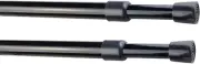 2Pack Spring Tension Curtain Rod 24-39 Inch Black Adjustable Spring Rod,Extendab