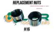 Size H-16 1.1/2"-12TPI pair of nuts to adjustable expanding reamers 46 to 56mm