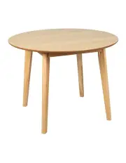 [Levede] Round Rubberwood Dining Table 100cm in Natural