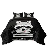 Funny Cute Prisoner Raccoon Coverlet